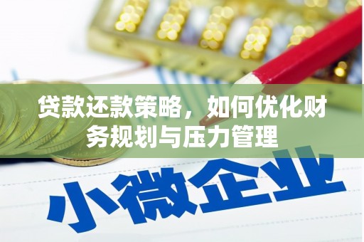 鹿谷贷款还款策略，如何优化财务规划与压力管理