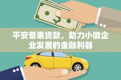 乐山平安普惠贷款，助力小微企业发展的金融利器